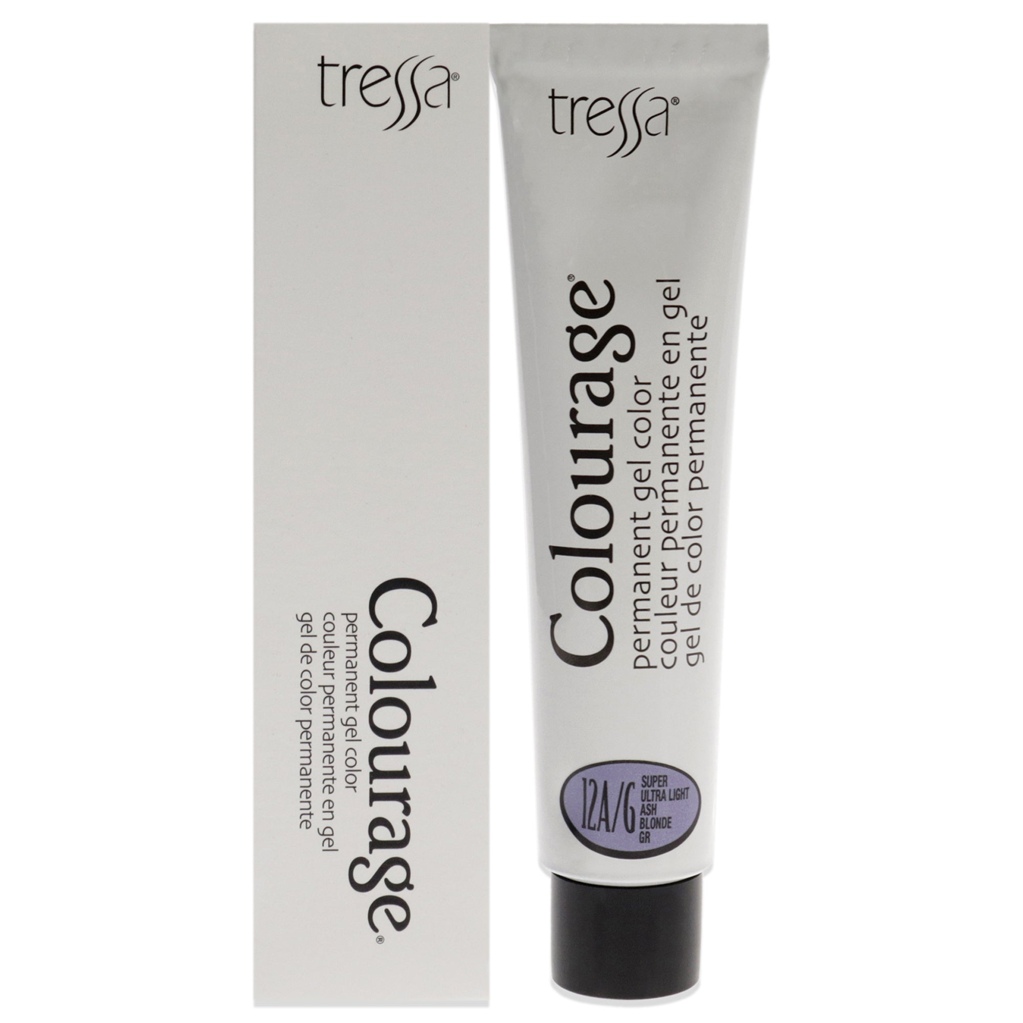 Colourage Permanent Gel Color - 12AG Super Ultra Light Ash Blonde by Tressa for Unisex - 2 oz Hair Color