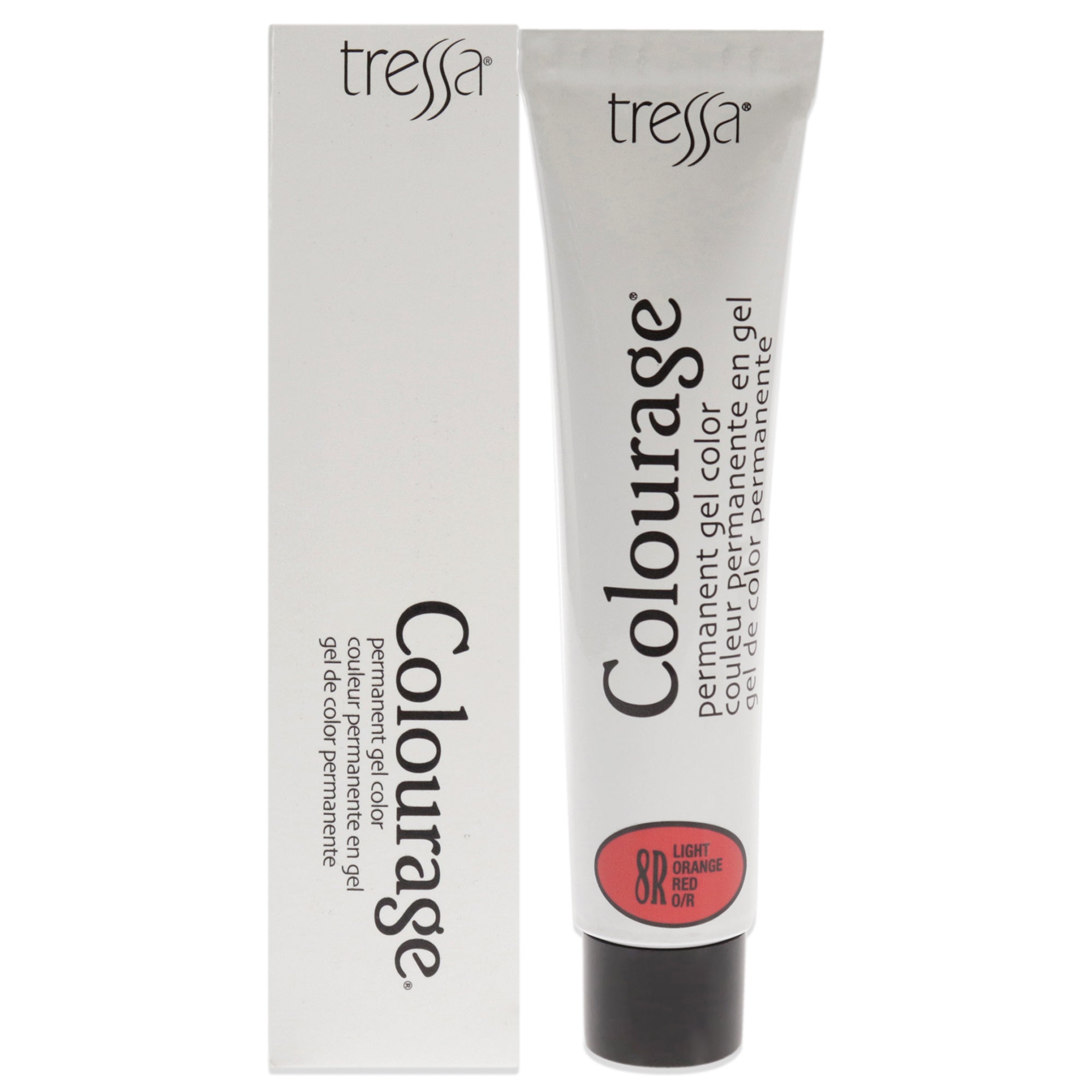 Colourage Permanent Gel Color - 8R Light Orange Red by Tressa for Unisex - 2 oz Hair Color