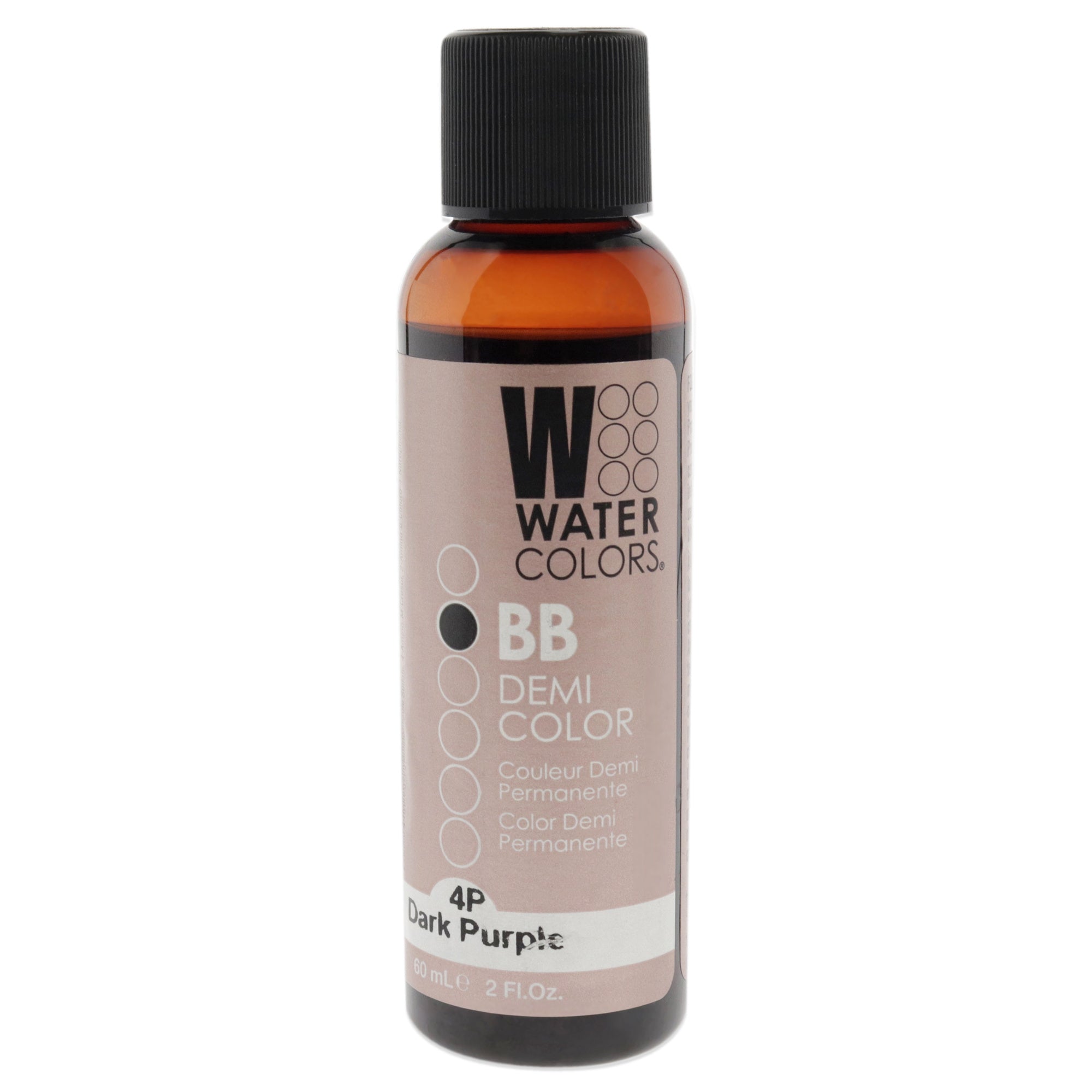 Watercolors BB Demi-Permanent Hair Color - 4P Dark Purple by Tressa for Unisex - 2 oz Hair Color