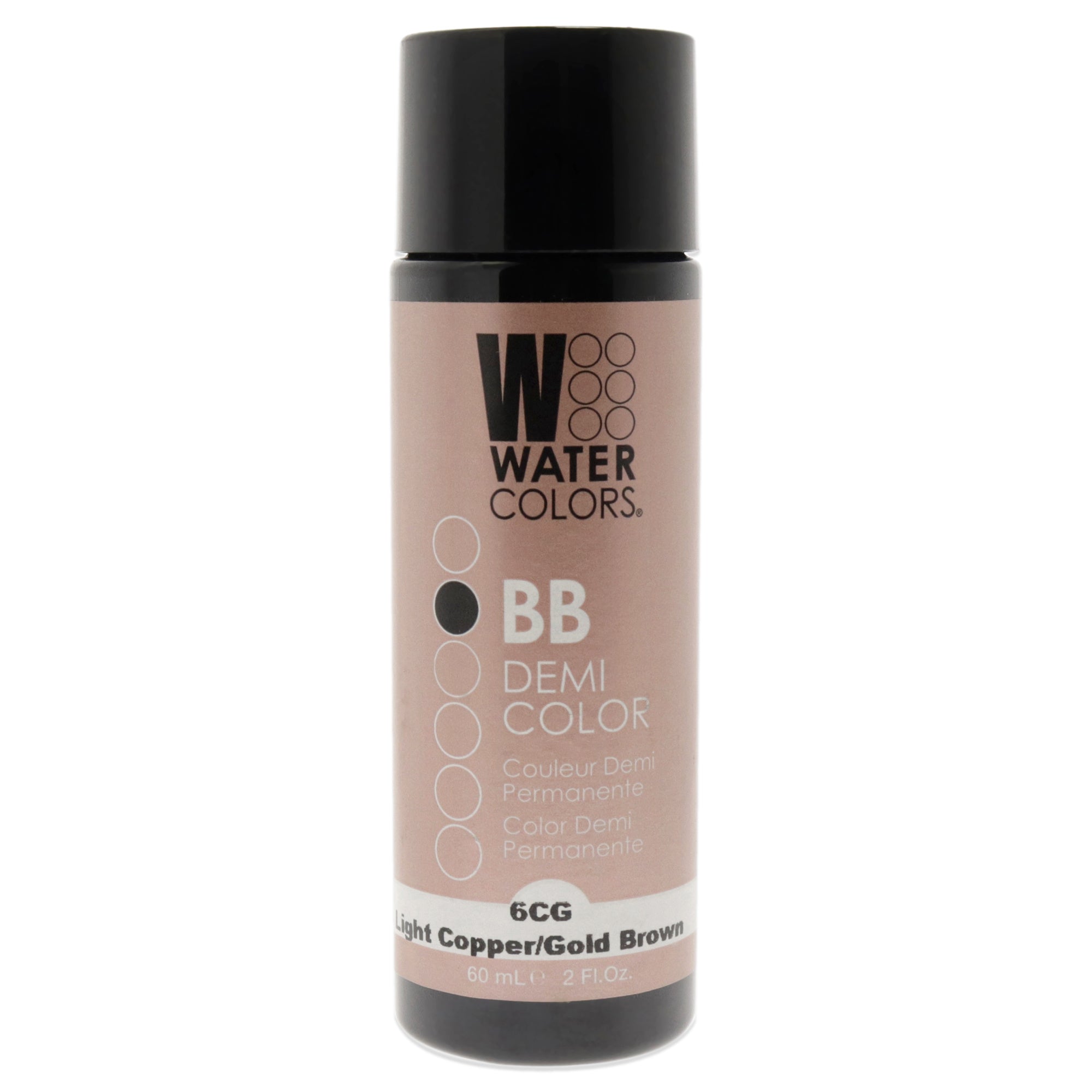 Watercolors BB Demi-Permanent Hair Color - 6CG Light Copper Gold Brown by Tressa for Unisex - 2 oz Hair Color