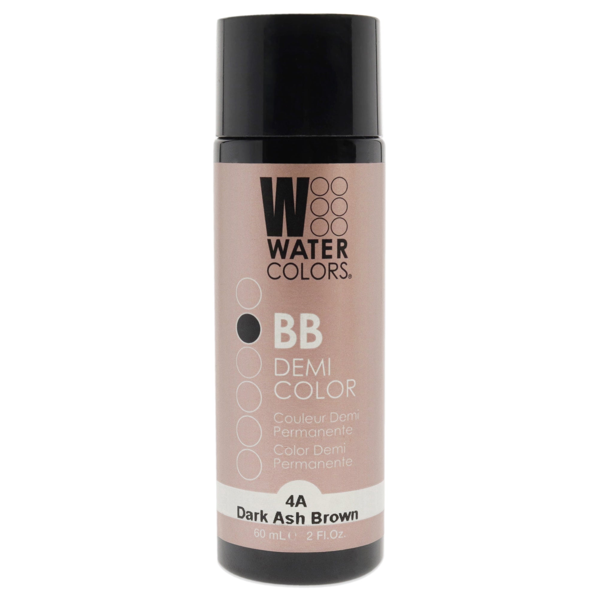 Watercolors BB Demi-Permanent Hair Color - 4A Dark Ash Brown by Tressa for Unisex - 2 oz Hair Color