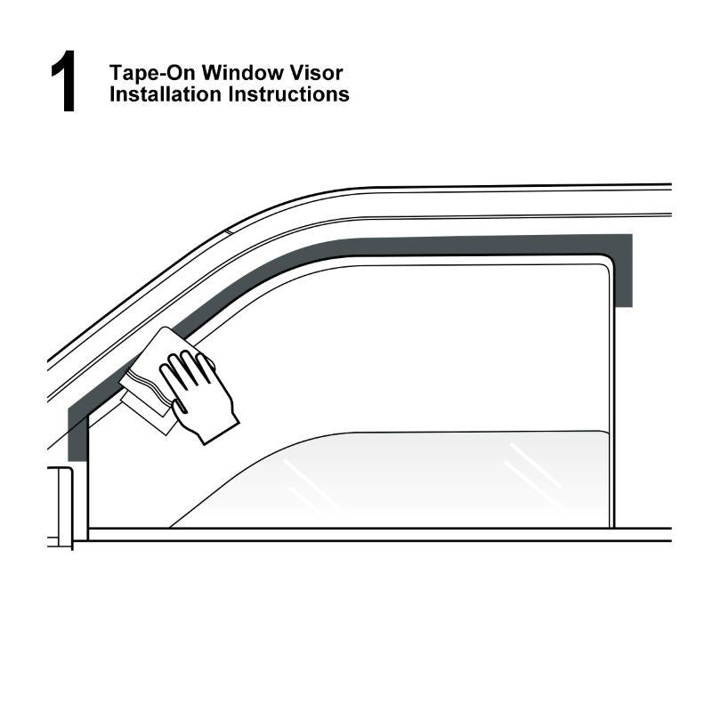 4pcs Shade Deflector Window Visors For 14-20 Jeep Cherokee