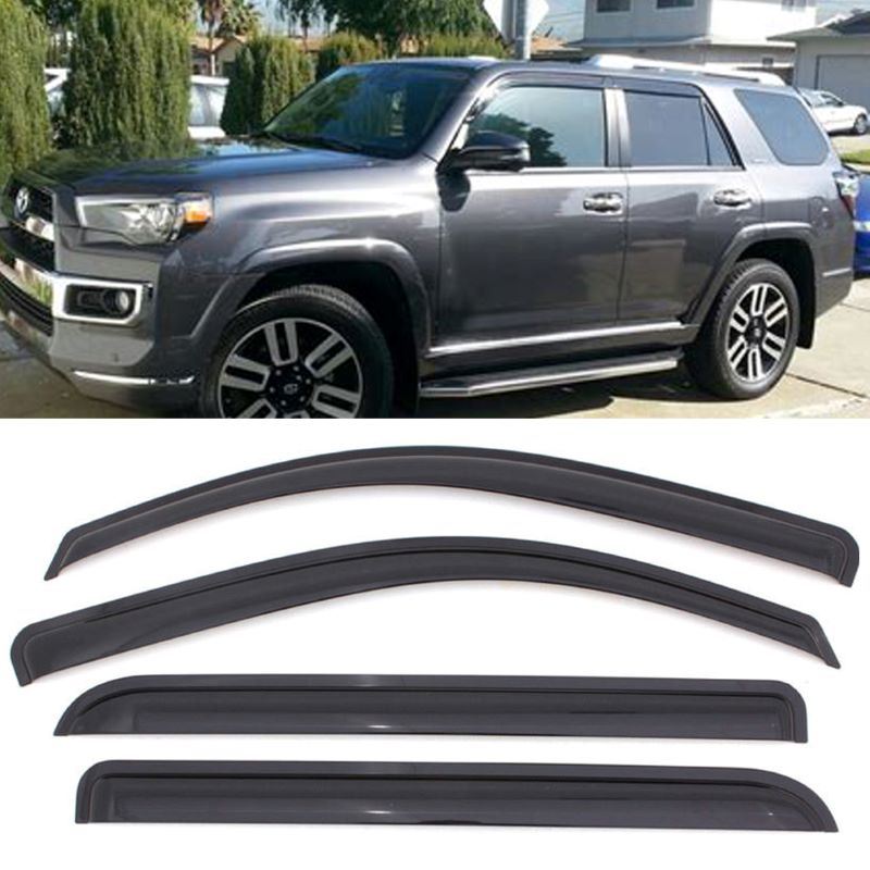 4pcs Wide Window Visor Deflector For 2010-2019 Toyota 4 Runner