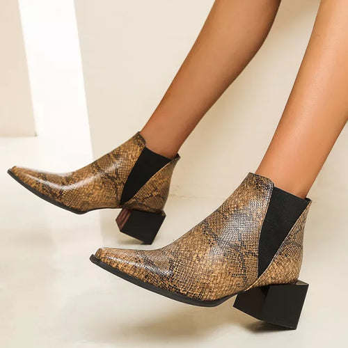 Women ankle boots winter plush Embossed Chelsea boots Shoes