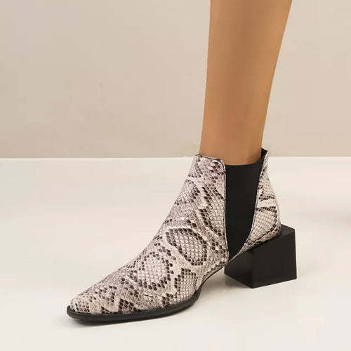 Women ankle boots winter plush Embossed Chelsea boots Shoes