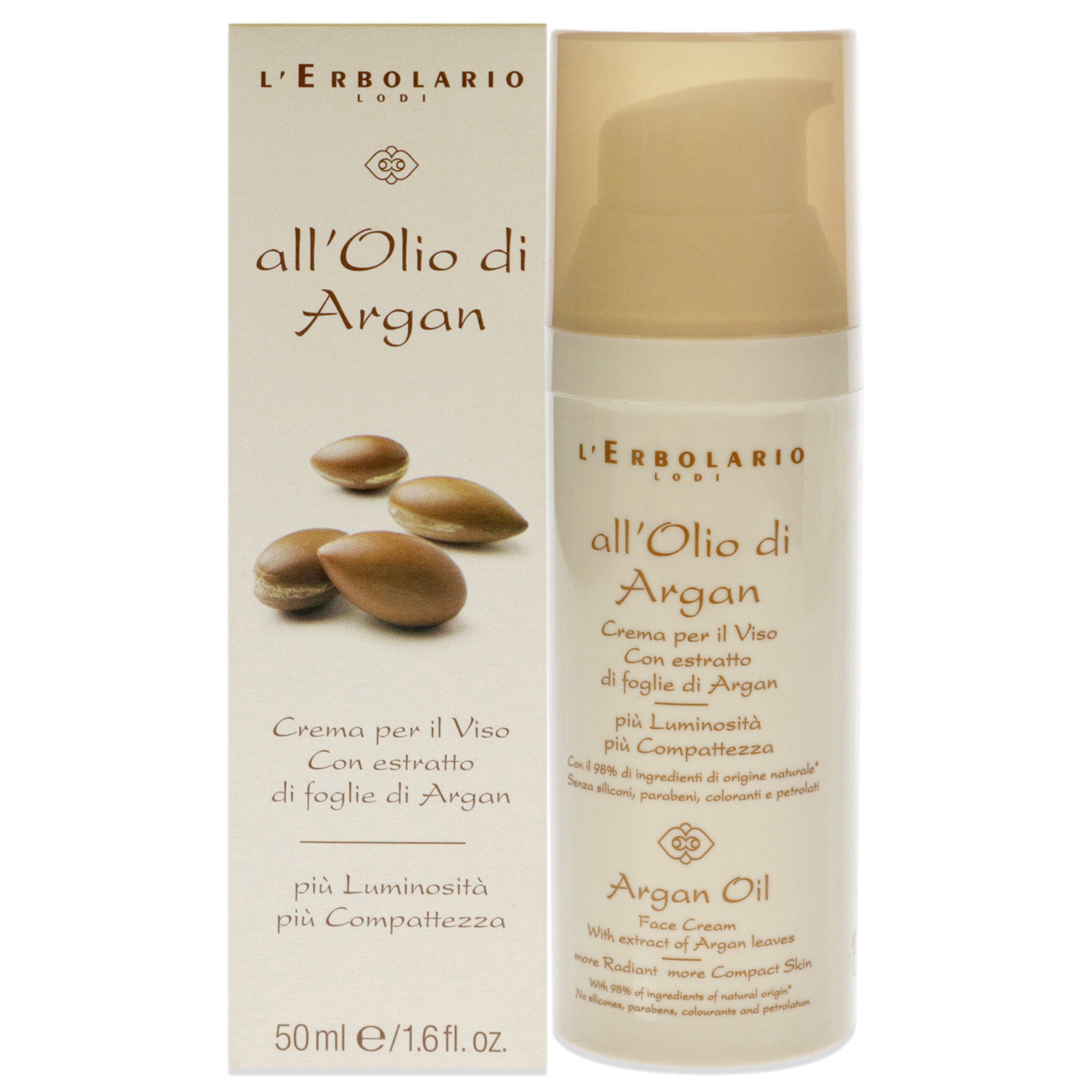 Argan Oil Face Cream by LErbolario for Women - 1.6 oz Cream