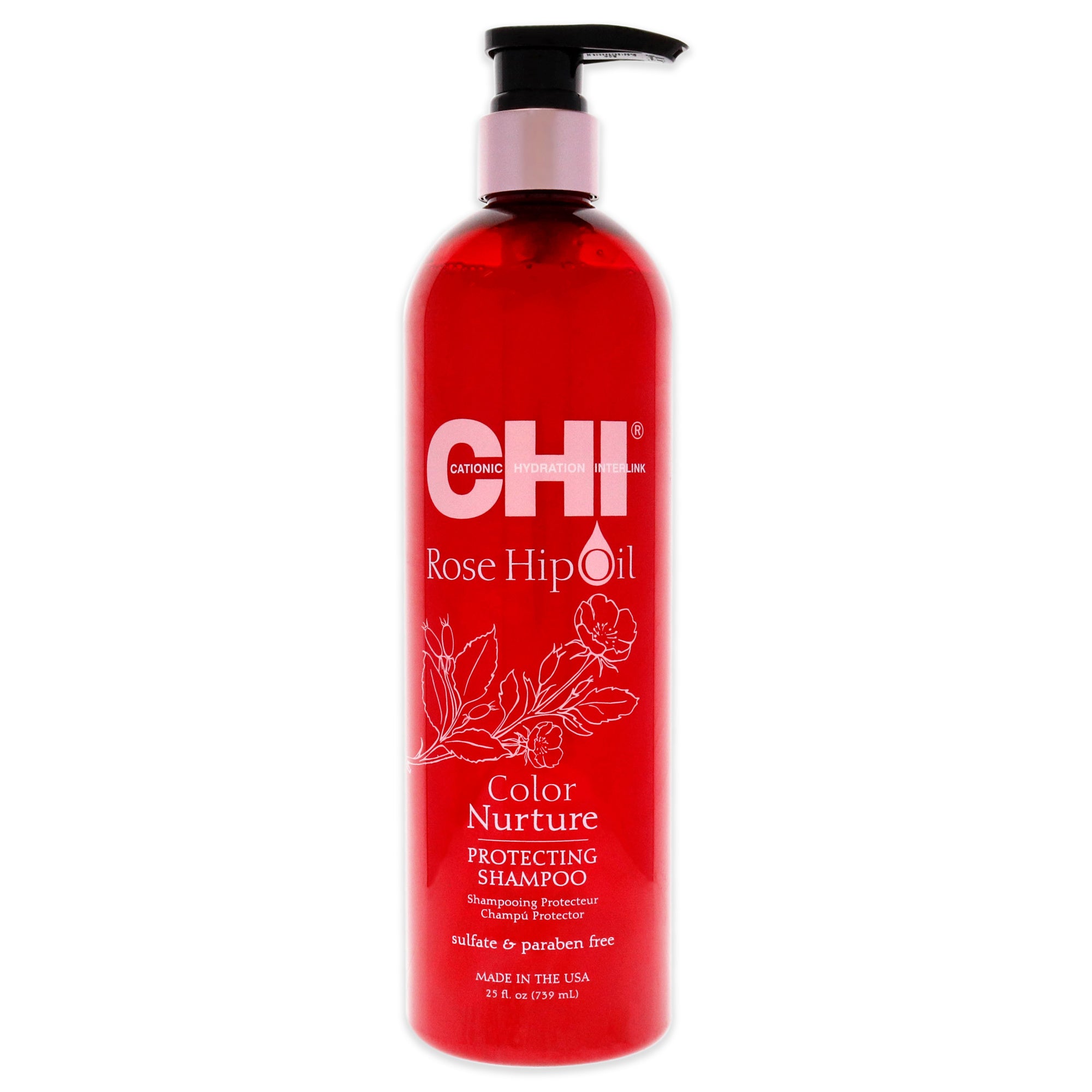 Rose Hip Oil Color Nurture Protecting Shampoo by CHI for Unisex - 11.5 oz Shampoo