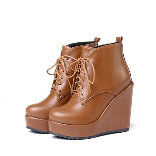 Women's Ankle Boots Wedge Heel Short Boots autumn and winter