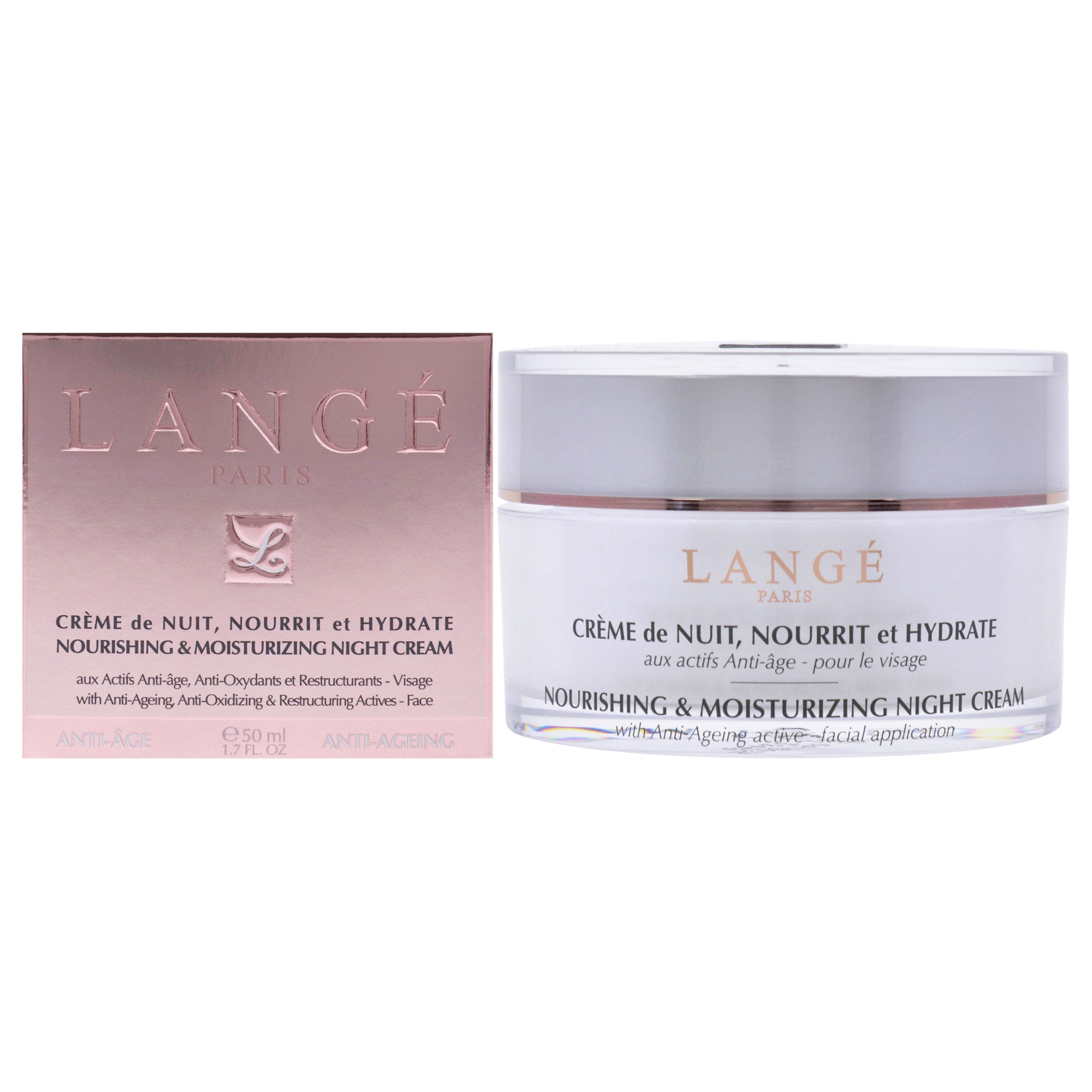 Nourishing and Moisturizing Night Cream by Lange for Unisex - 1.7 oz Cream