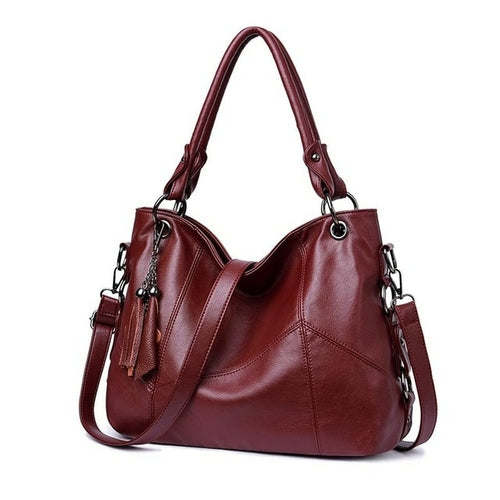 Women Leather Handbags Designer Tassel Crossbody Bags For Women Luxury