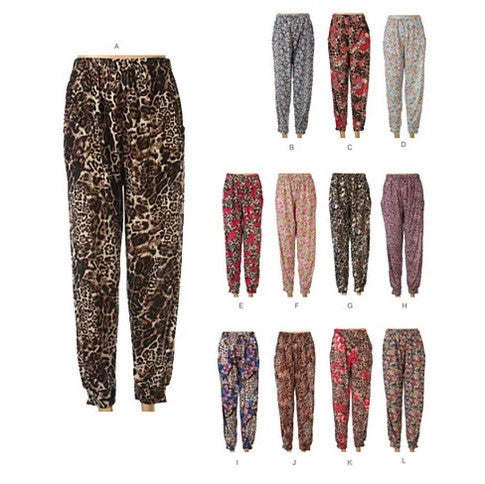 FLOWERS IN THE WILD Animal Prints and Multi colored Flowers Loose Fitted Pants