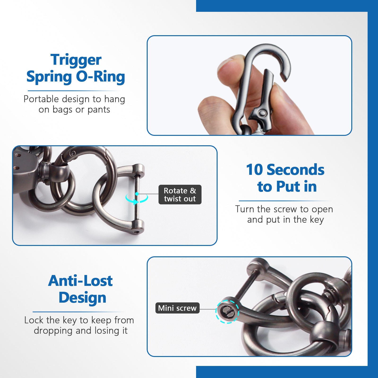 Leather Key Fob Case Cover for Infiniti with Key Chain, Key Holder Replacement Keychain for Infinity EX25 FX35 FX37 X50 G25 G35 G37 Q40 Q50 Q60 Q70 QX