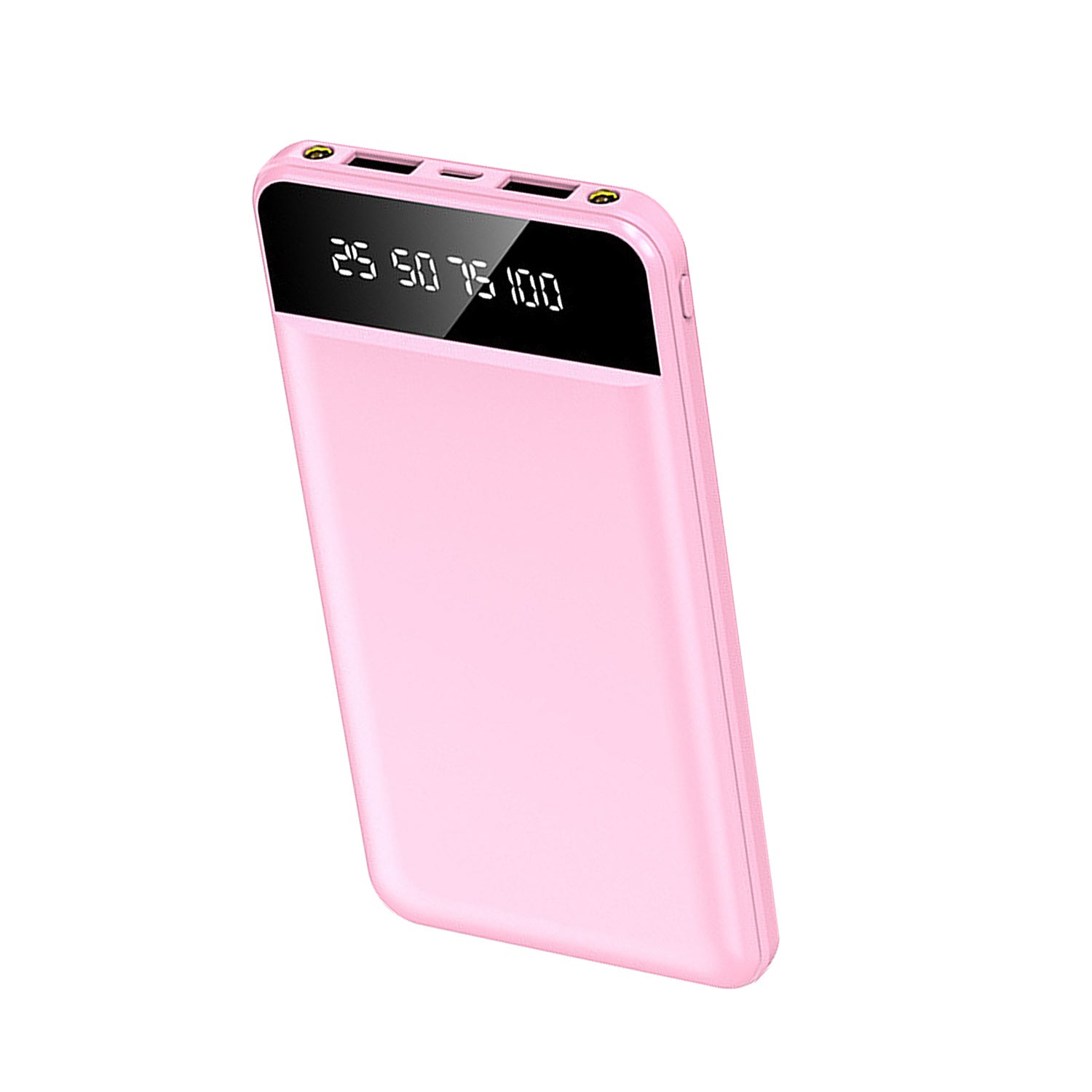 10000mAh Power Bank Portable Ultra Slim Charger External Battery Pack with 2 USB Output Ports Charging Cable LED Flashlight Compatible with IOSPhone 1