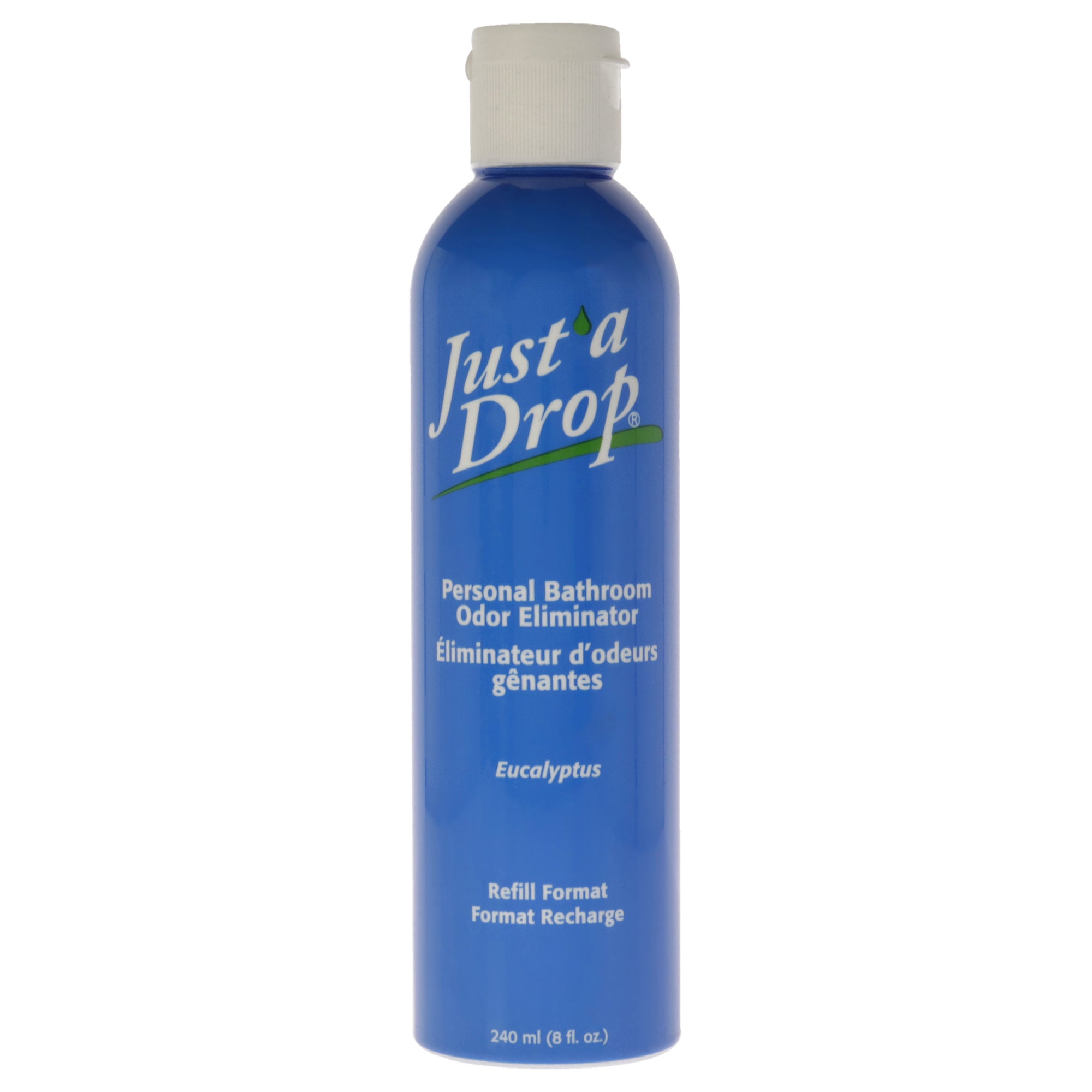 Prelam Just a Drop Odor Eliminator Refill Bottle - Long-Lasting and Eco-Friendly Formula - Leaves Bathroom Smelling Clean and Fresh - Fits into Your Purse - Easy To Use - Eucalyptus - 8 oz Refill