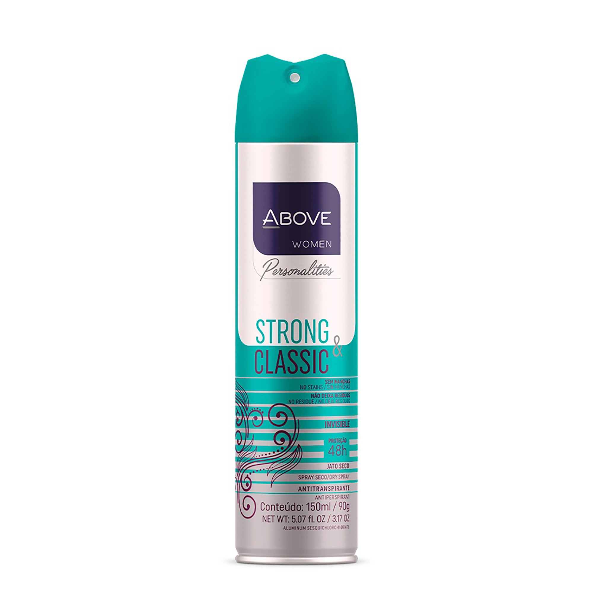 ABOVE Strong and Classic - 48 Hours Personalities Antiperspirant Deodorant - Dry Spray for Women - Notes of Peony and Black Currant - Protects Against Sweat and Body Odor - Alcohol Free - 3.17 oz
