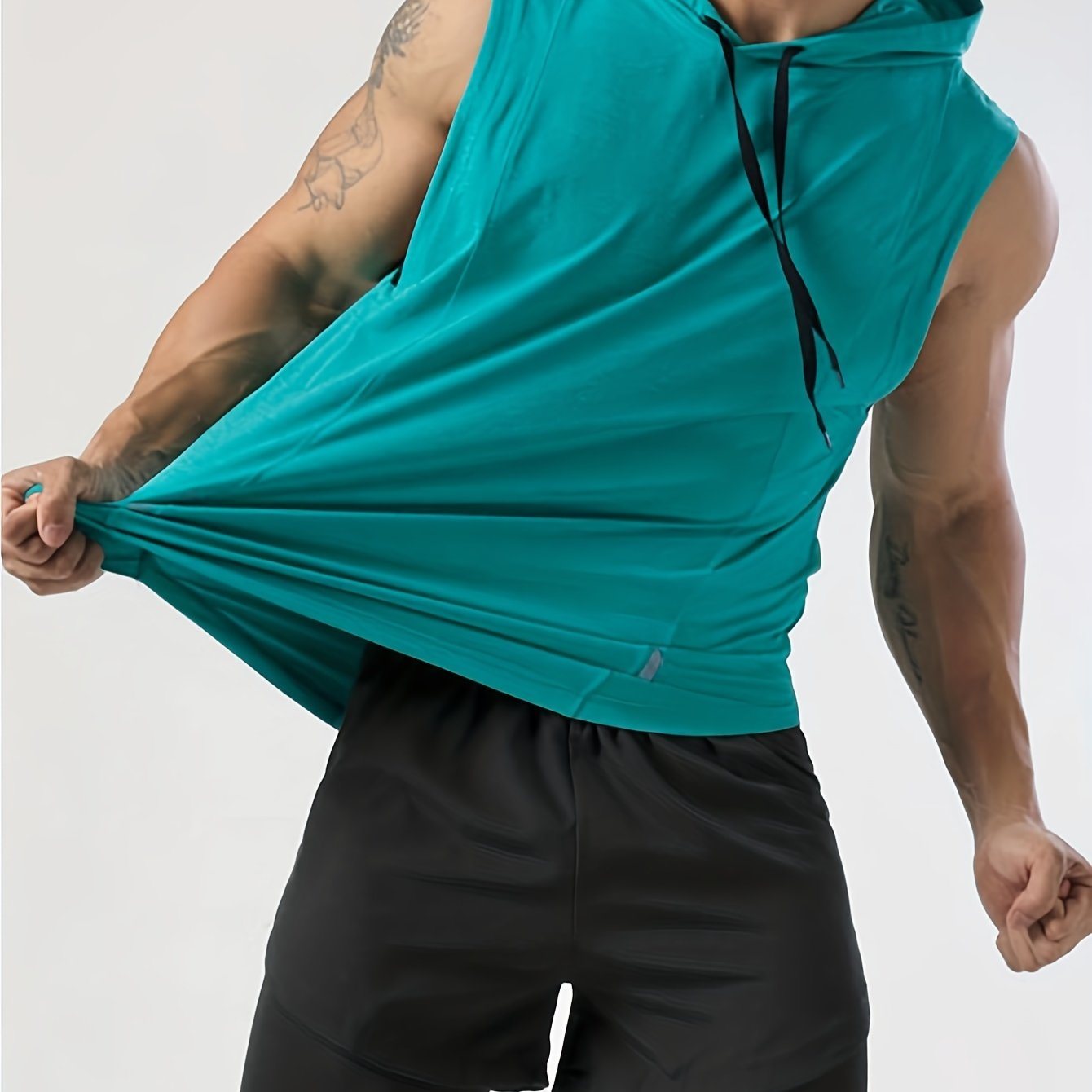 Sleek Reflective Hooded Vest Ultimate Activewear for Gym