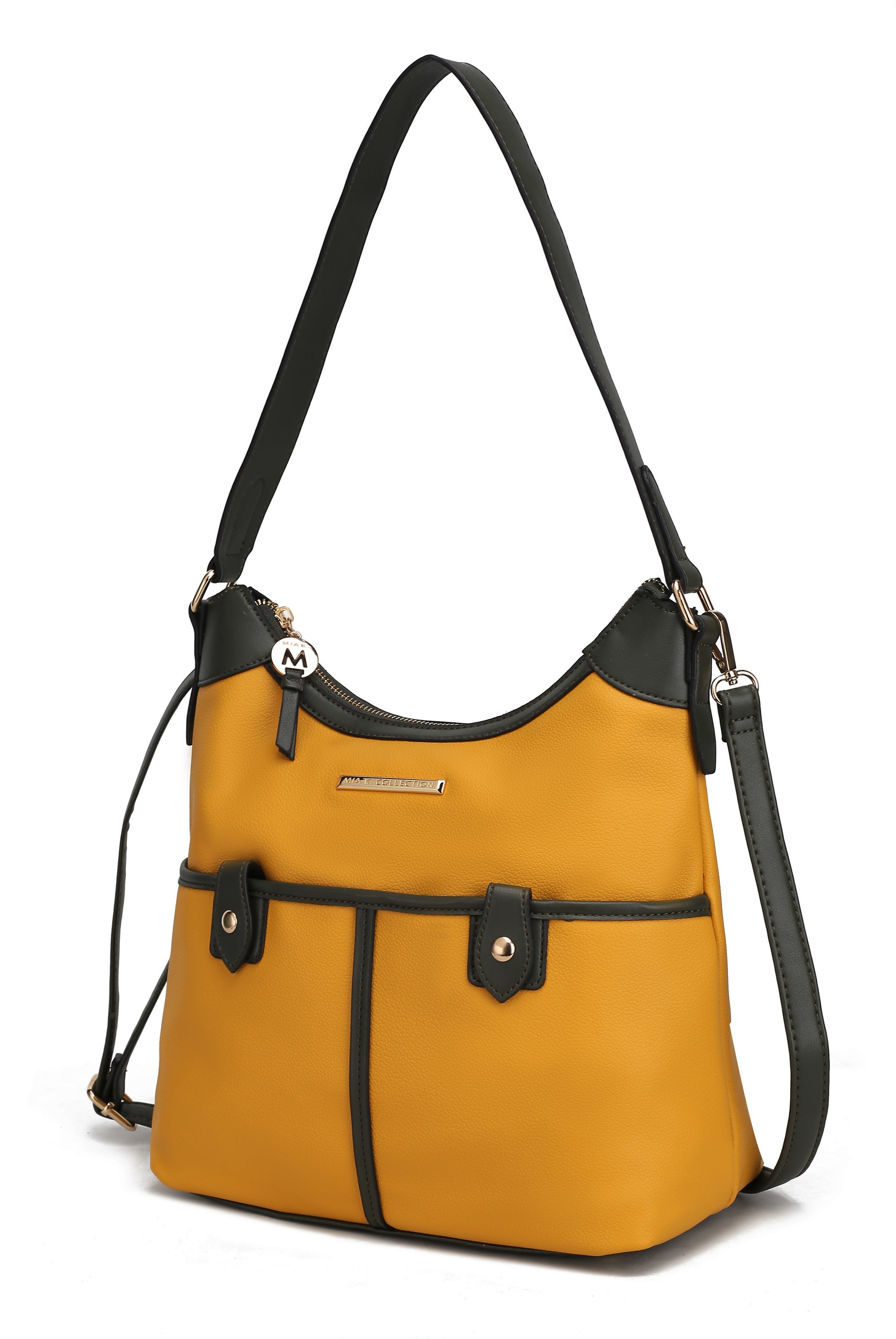 Harper Vegan Color Block Leather Women Shoulder Bag