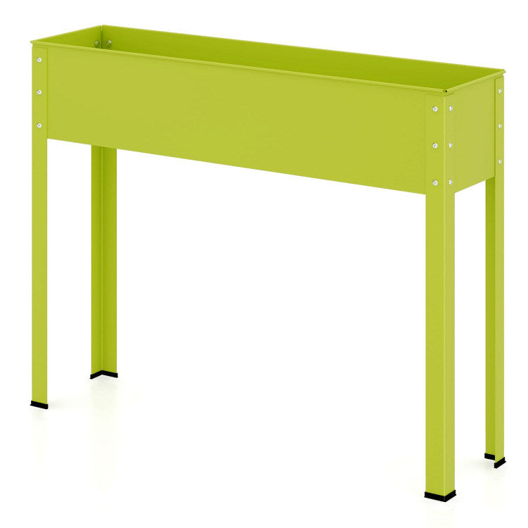 Metal Raised Garden Bed with Legs and Drainage Hole