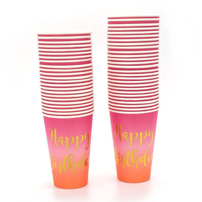 50 pcs Disposable Party Supplies Paper Cups