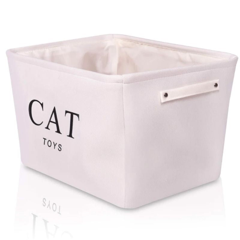 Canvas Storage Basket Rectangular with Handles