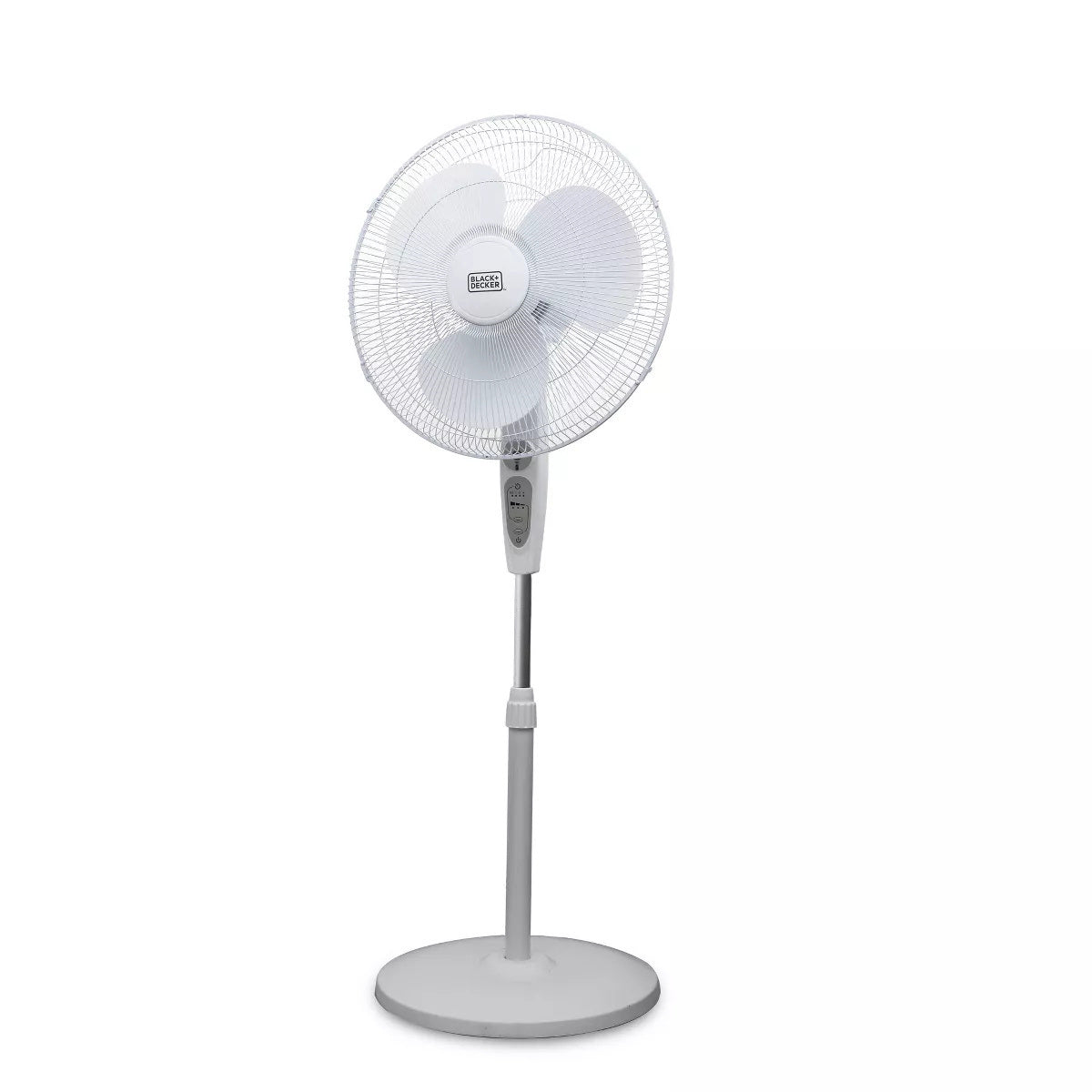 18" Oscillating Stand Fan with Remote Control White