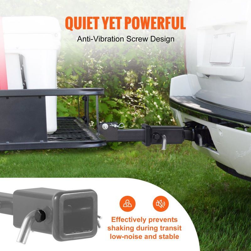 Trailer Hitch Extender with Hitch Pins, Clips, Bolt and Nut