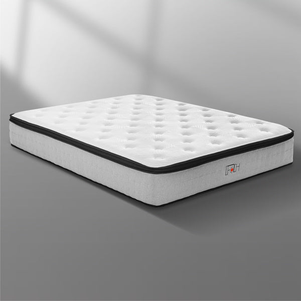 10 Inch Medium Firm Hybrid Mattress in a Box, Individually Wrapped Pocket Spring for Motion Isolation and Cooling Gel Infused Memory Foam Mattress, Queen Size