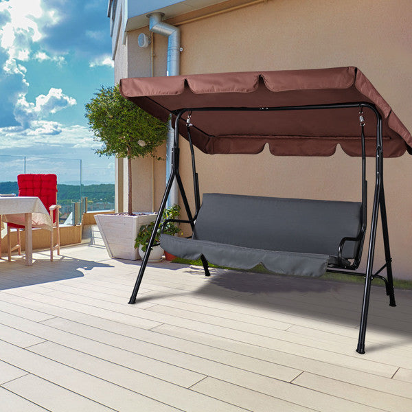 77'' x 43'' UV Protection & Water Resistance Swing Canopy Replacement Waterproof Top Cover for Outdoor Garden Patio Porch Yard, Top Cover Only(RED)