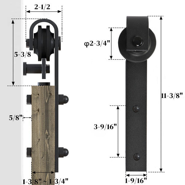 42 in. x 84 in. Sliding Barn Door with 7FT Barn Door Hardware Kit & Handle , K Frame, Solid Spruce Wood, gray spray paint