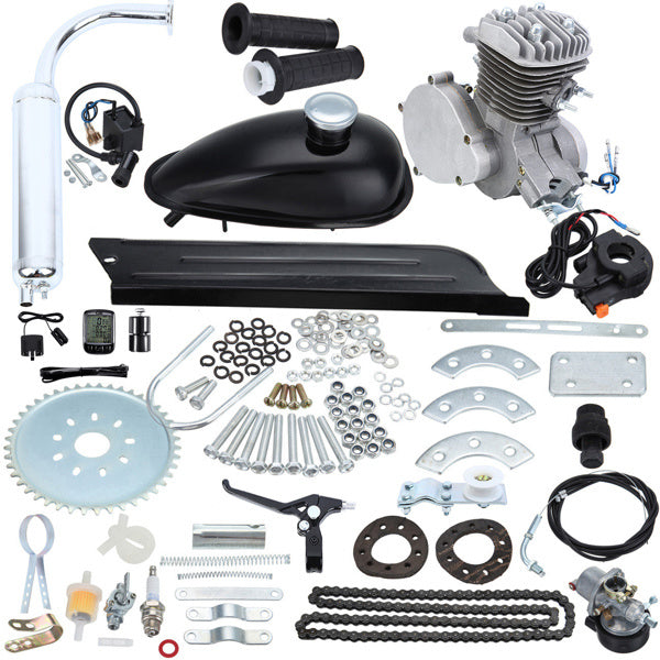 80cc 2 Stroke Bike Bicycle Motorized Motor Engine Kit w/ Digital Speedometer