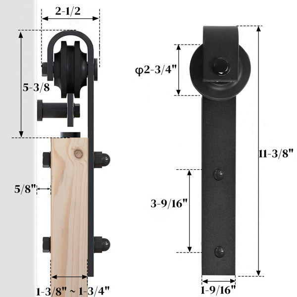 42 in. x 84 in. Unfinished Sliding Barn Door with 7FT Barn Door Hardware Kit & Handle , K Frame, Solid Spruce Wood, Requires Simple DIY Assembly