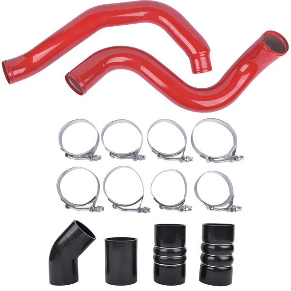 Red Turbo Intercooler Pipe Boot Kit for Ford Excursion F-250 F-350 F-450 F-550 Powerstroke 6.0L 2003 2004 2005 2006 2007