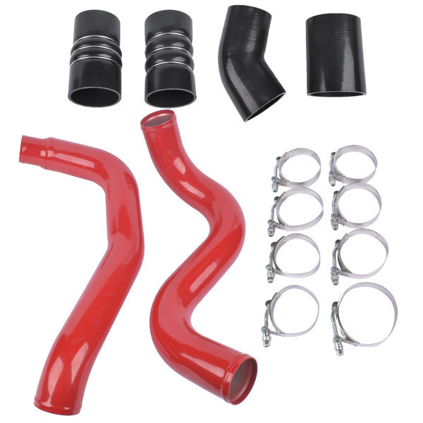 Red Turbo Intercooler Pipe Boot Kit for Ford Excursion F-250 F-350 F-450 F-550 Powerstroke 6.0L 2003 2004 2005 2006 2007