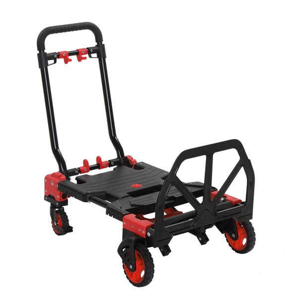 150kg 2-in-1 luggage trolley red