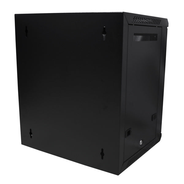 Steel network cabinet 12U with fan, self-contained