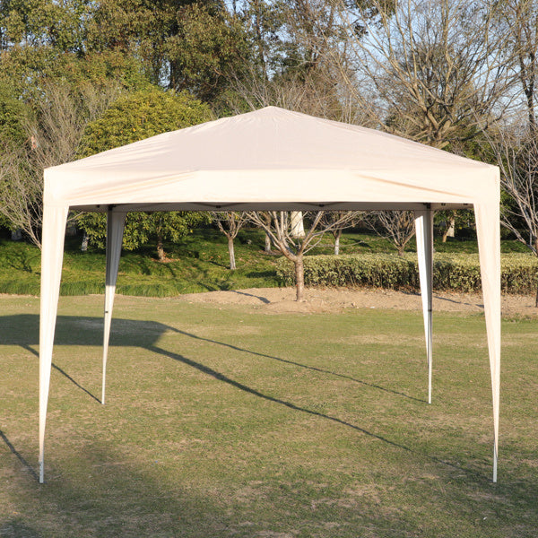 Outdoor 10 x 10 Ft Pop Up Gazebo Canopy with 4 pcs Sand Bag and Carry Bag,Beige
