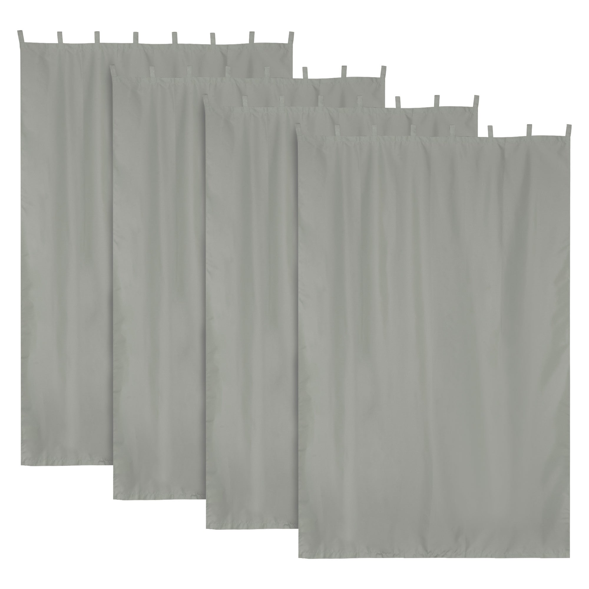 4 pcs W54*L84in Outdoor Patio Curtain/Gray