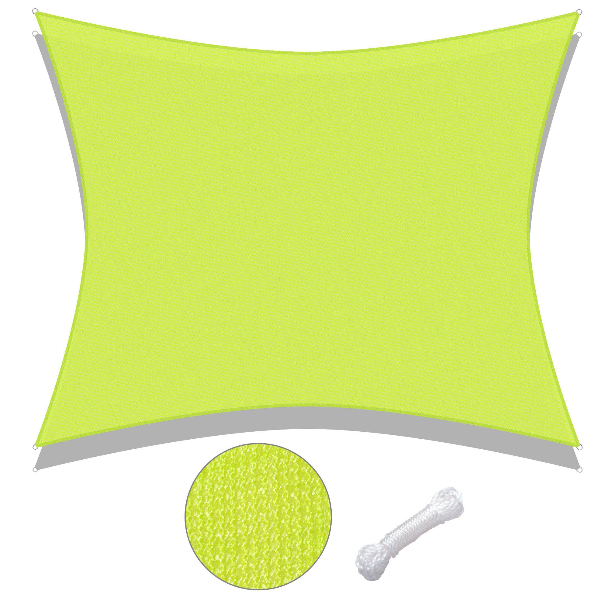 20'x16' Rectangle Sun Shade Sail/ Apple Green