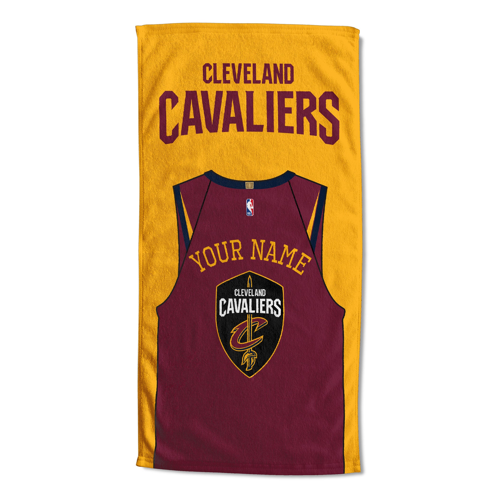 [Personalization Only] OFFICIAL NBA Jersey Beach Towel - Cleveland Cavaliers