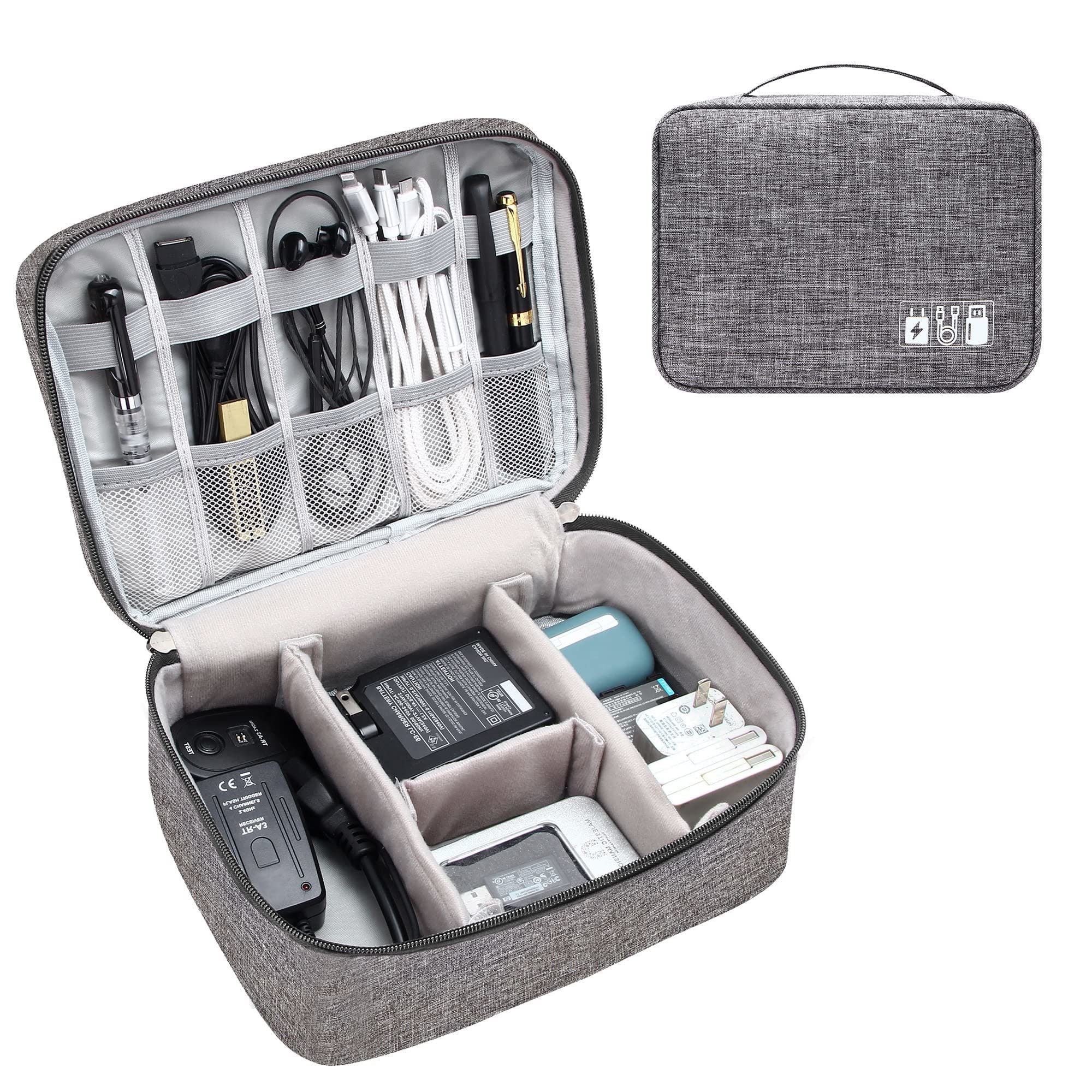 Electronics Organizer Travel Cable Organizer Bag Waterproof Portable Digital Storage Bag Electronic Accessories Case Cable Charger Organizer Case