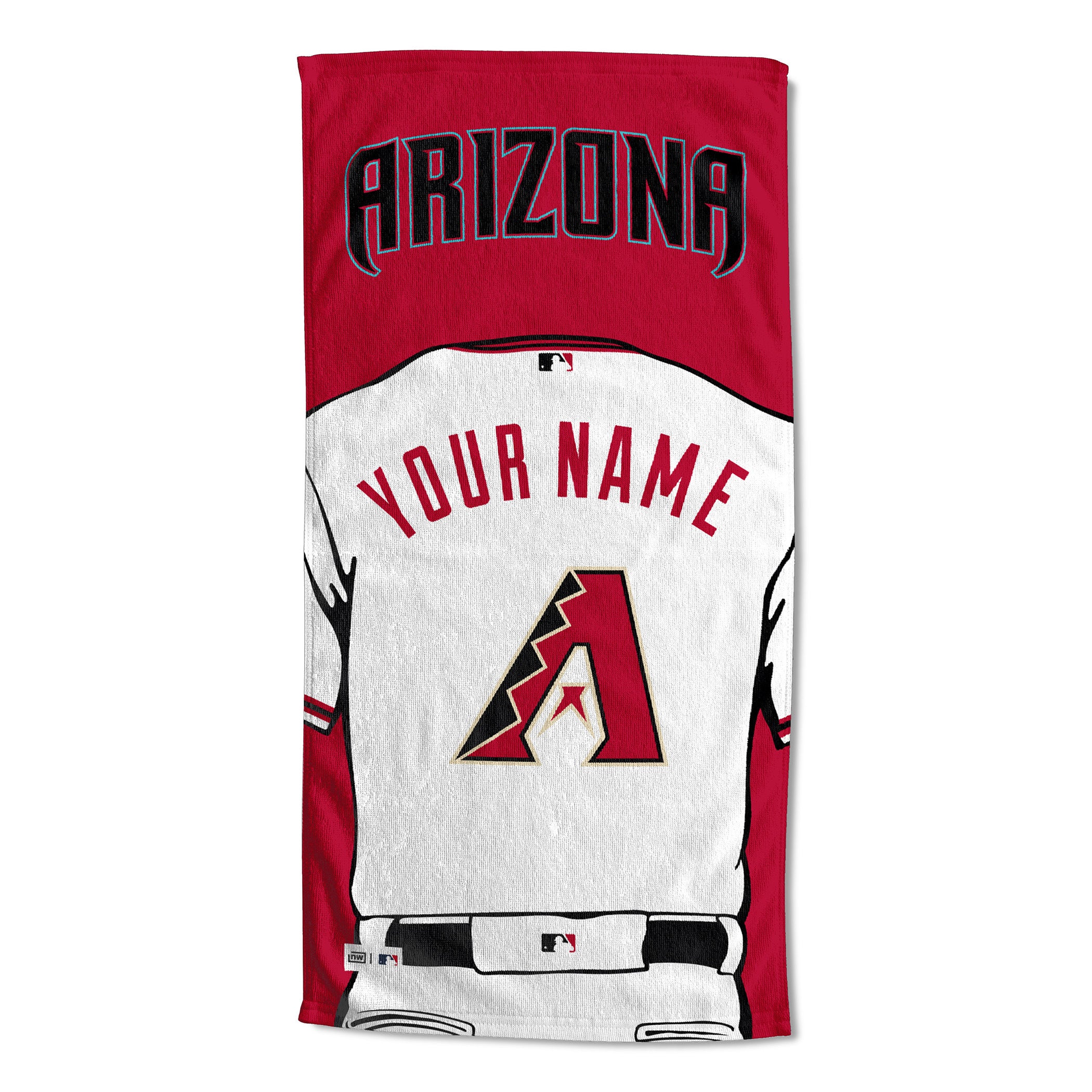 [Personalization Only] OFFICIAL MLB Jersey Personalized Beach Towel - Arizona Diamondbacks