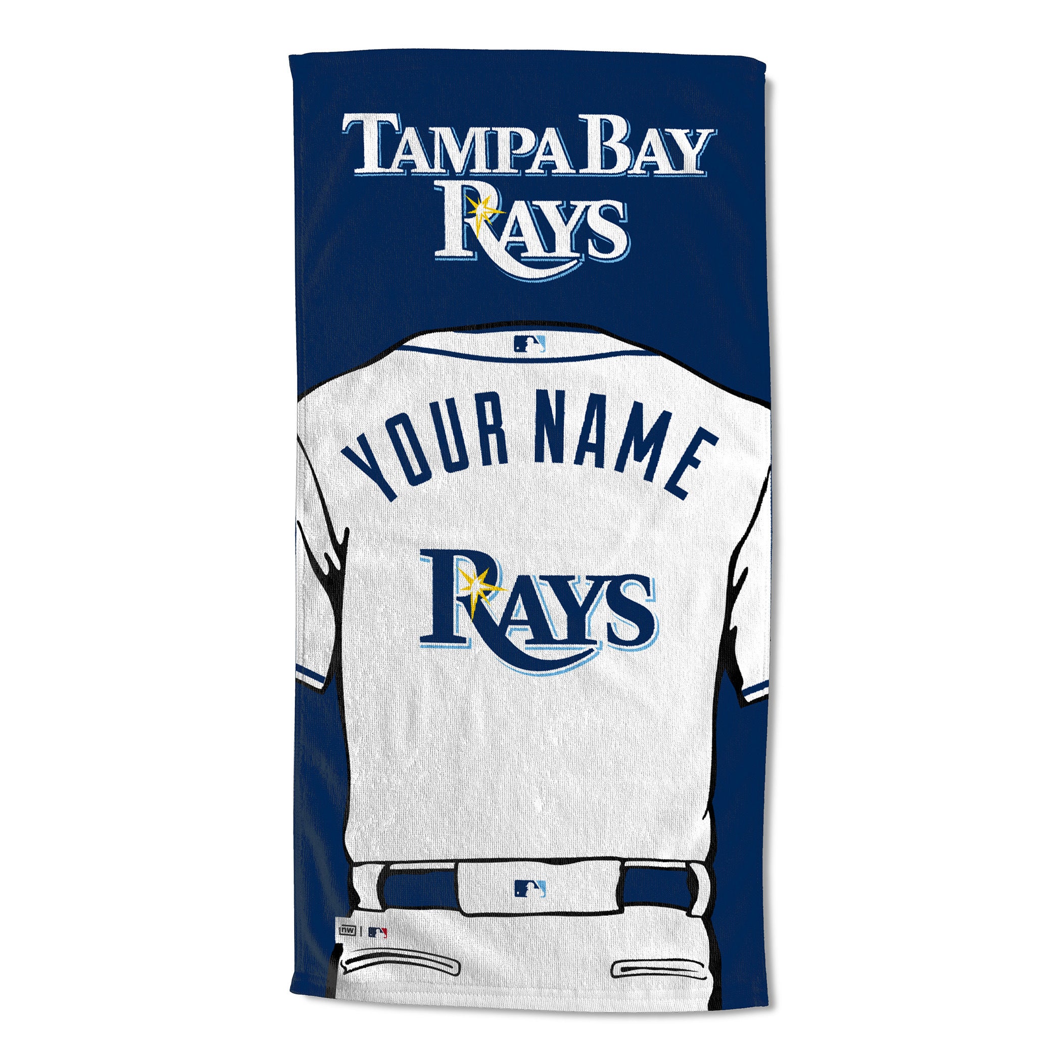 [Personalization Only] OFFICIAL MLB Jersey Personalized Beach Towel - Tampa Bay Rays