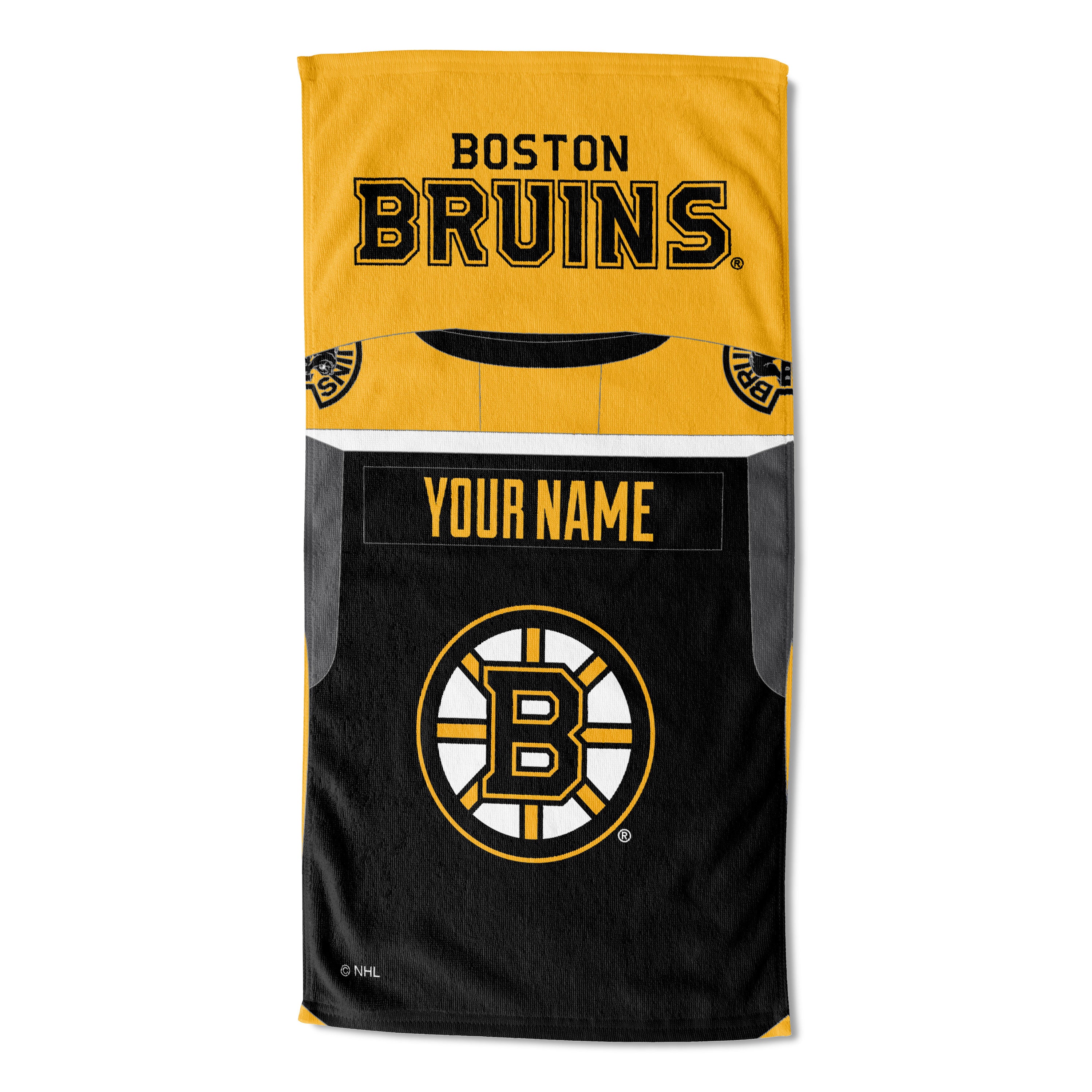 [Personalization Only] OFFICIAL NHL Jersey Personalized Beach Towel - Bruins