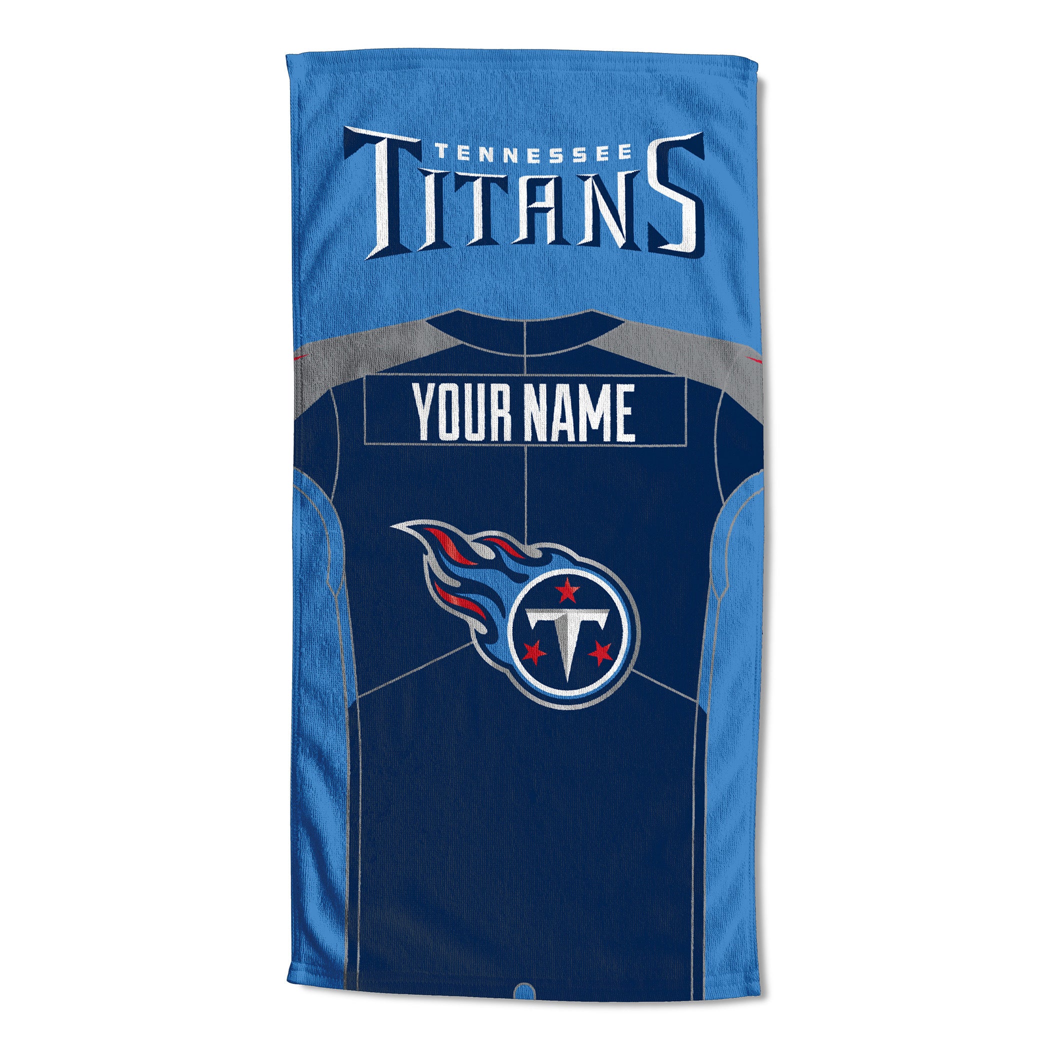 [Personalization Only] OFFICIAL NFL Jersey Personalized Beach Towel - Tennessee Titans