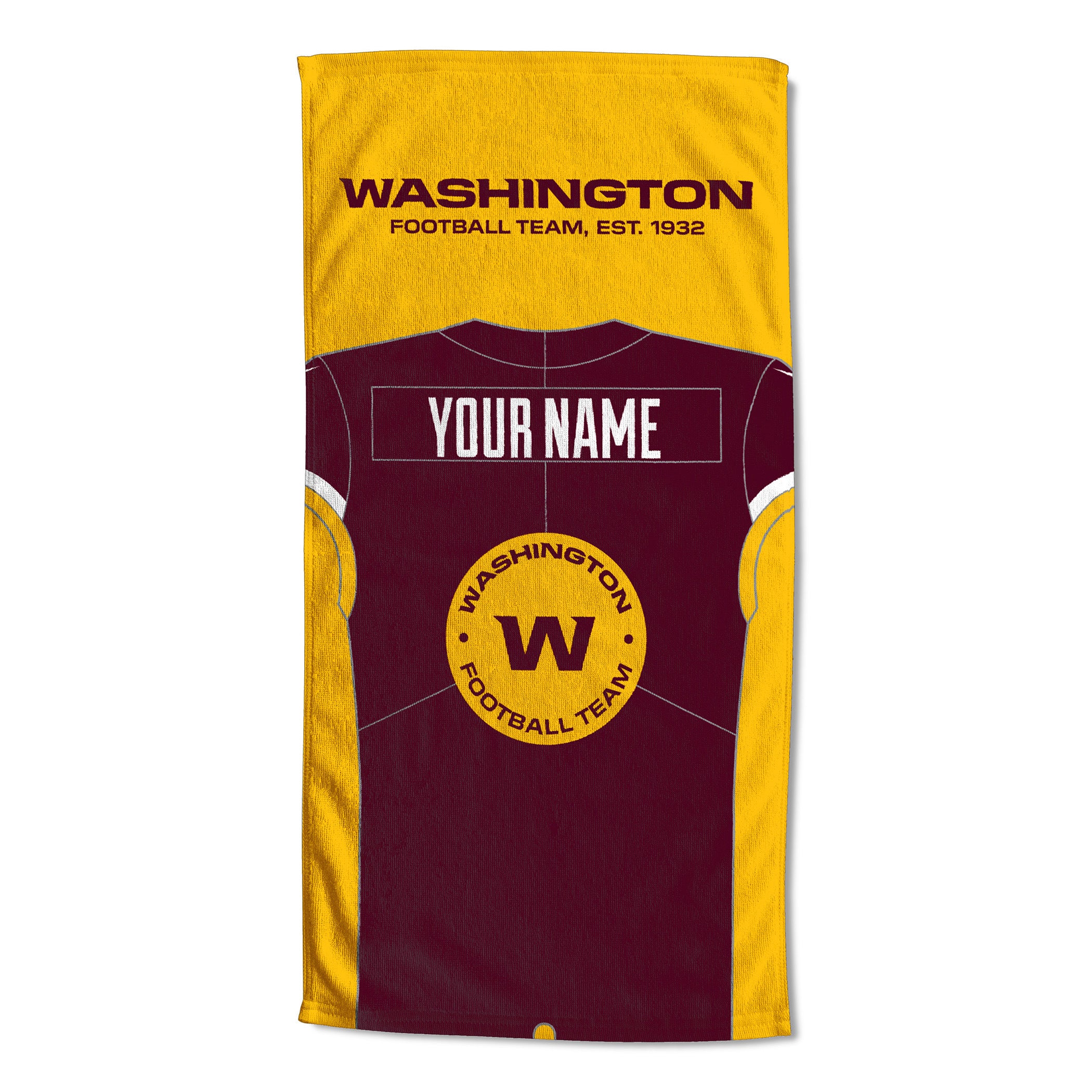 [Personalization Only] OFFICIAL NFL Jersey Personalized Beach Towel - Washington Football Team