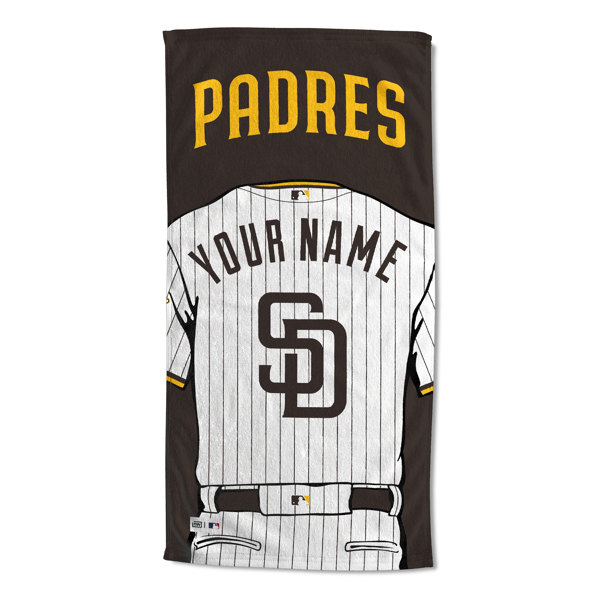 [Personalization Only] OFFICIAL MLB Jersey Personalized Beach Towel - San Diego Padres