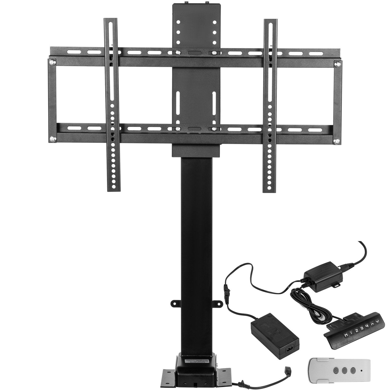 VEVOR Motorized TV Lift Stroke Length 35 Inches Motorized TV Mount Fit for 32-65 Inch TV Lift with Remote Control Height Adjustable 28.7-64.2 Inch,Loa