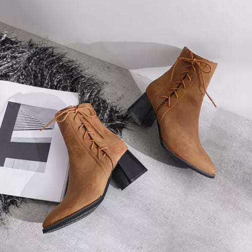 Fashion Women Ankle Boots Pointed Toe
Female Shoes Winter Fur Warm