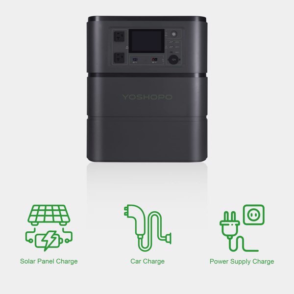 Portable Power Station Home Battery LiFePO4,2355WH Expandable Power Backup Station,3000W AC Output,Solar Generator Compatible for Home Backup,Outdoor 