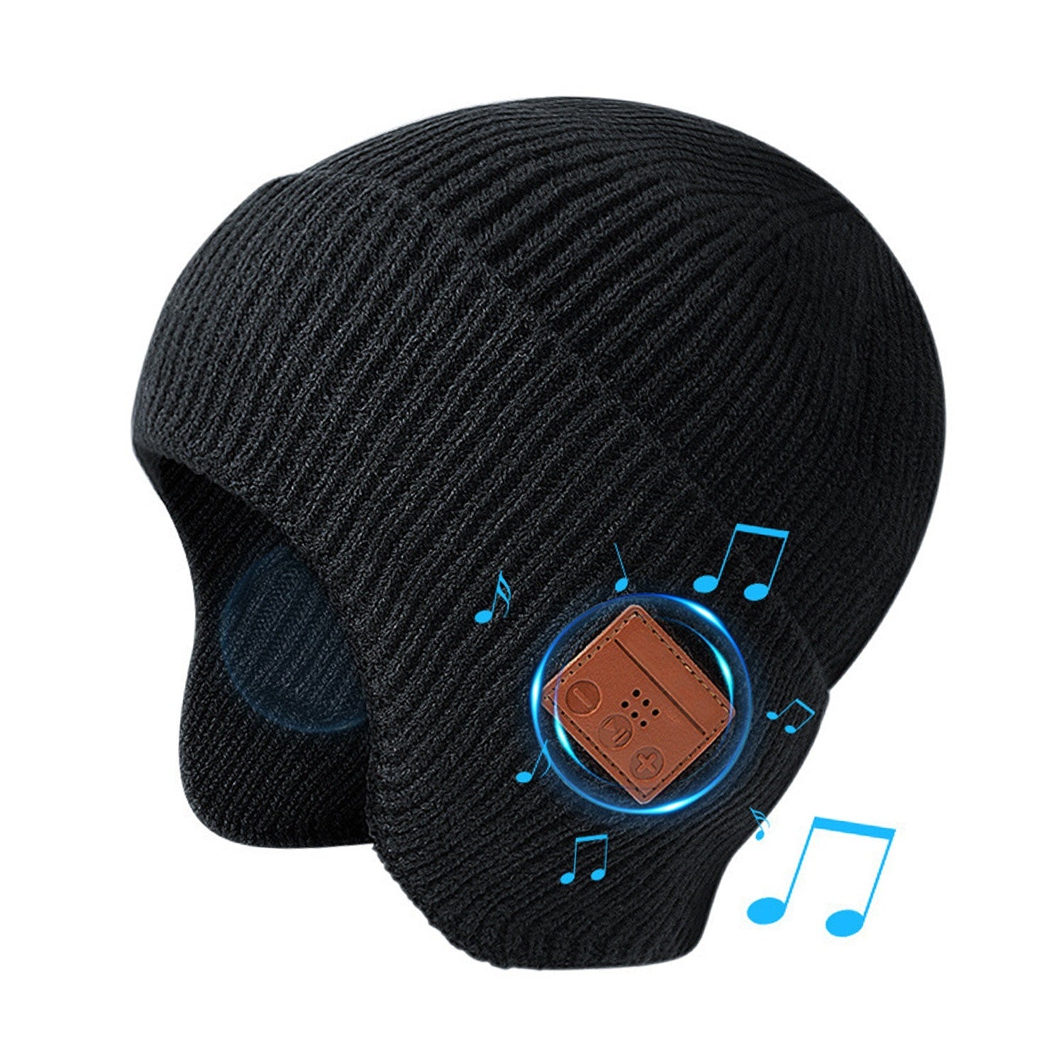 Wireless V5.0 Beanie Hat with Headphones Winter Stylish USB Rechargeable Music Beanie Headset Gift for Music Lovers Men Women Machine Washable